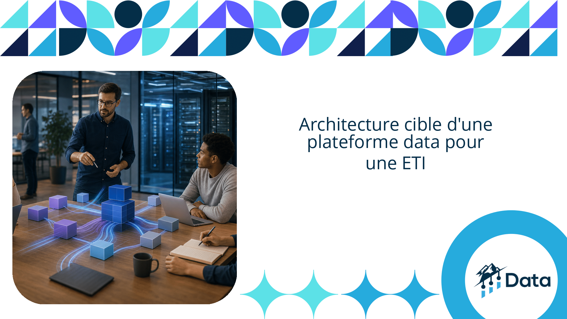 Schéma d'architecture data open source pour ETI avec outils BI et gouvernance